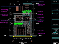 Bản vẽ CAD Nhà phố 3 tầng Full kiến trúc, kết cấu điện nước + FIle SU Phối cảnh